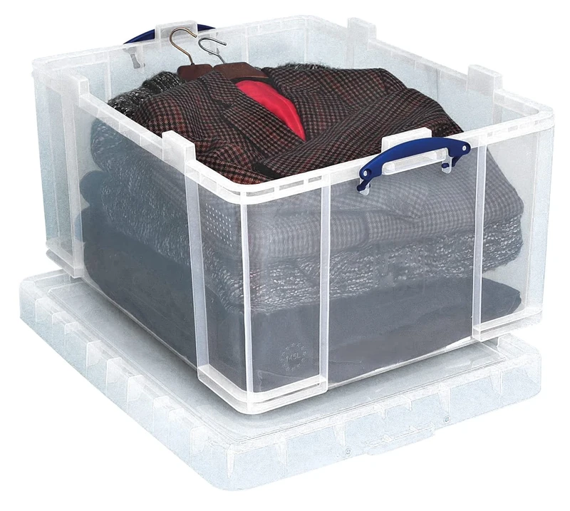 Really Useful Box Plastic Storage 145 Litre Clear