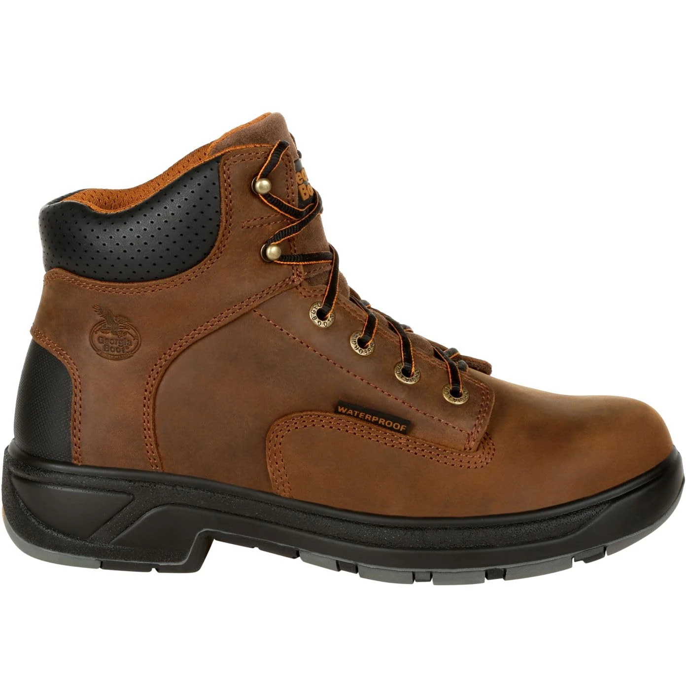 Georgia Boot FLXpoint Waterproof Work Boot, Brown, 8 Wide
