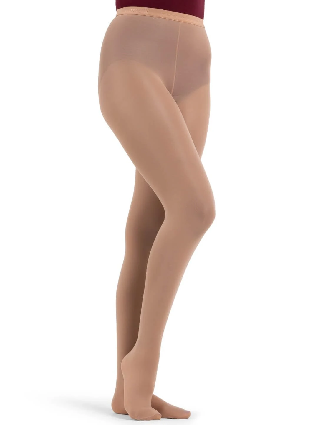 Capezio Womens Ultra Hold Footed Tight, Light Suntan, M EU