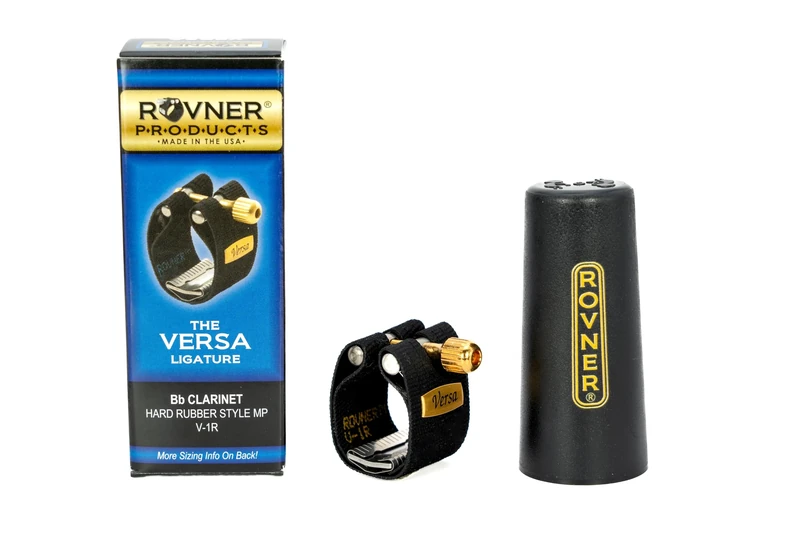 Rovner Versa Series Premium Dark Ligature for Bb Clarinet - Black/Dual Tone Alloy - V-1R - Image 1