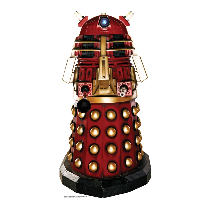 Star Cutouts SC126 Doctor Who Supreme Dalek Red Lifesize Cardboard Cutout – High Command Dalek Display, Classic Villain Collectors’ Prop & Sci-Fi Party Decoration