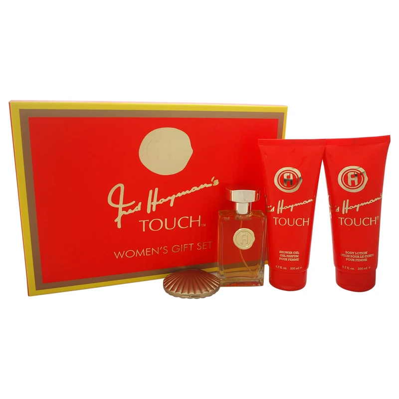 Fred Hayman Touch - 4Pc Gift Set 3.4oz Edt Spray, 6.7oz Body Lotion, 6.7oz Shower Gel, Mirror4 Stück - Image 1