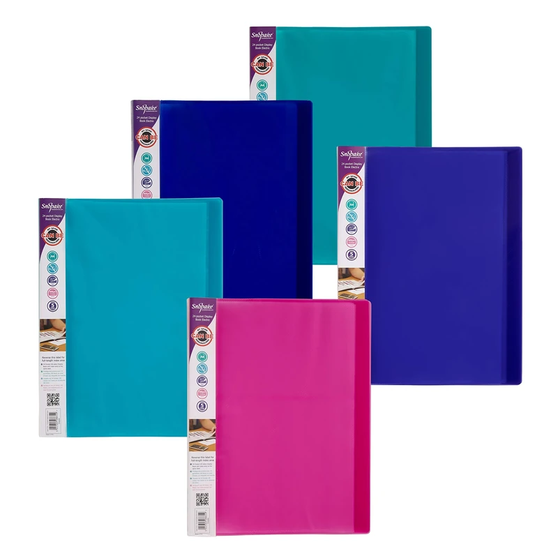 Snopake A4 Electra 24 Pocket Display Book [Pack of 10] Electra Assorted [12219]