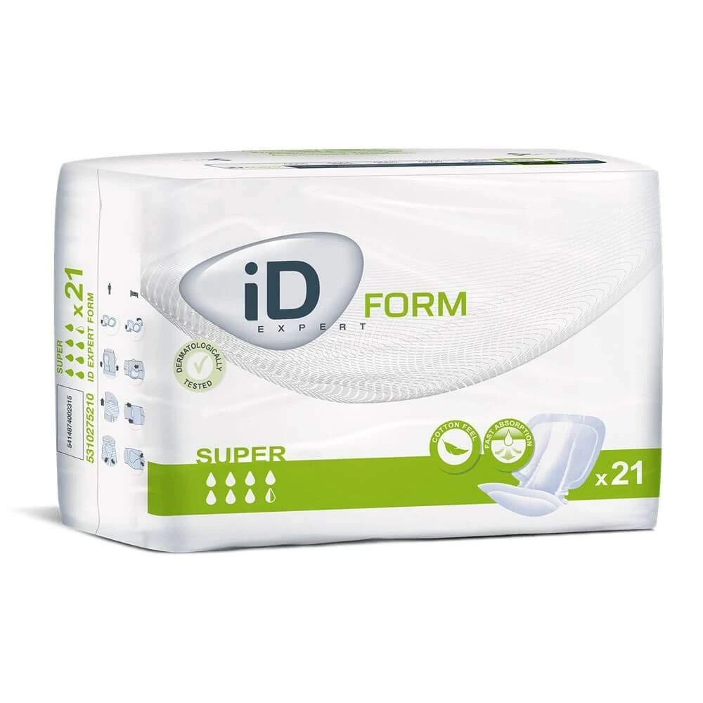 Euron ID Expert Form Shaped Incontinence Pads (Anti Leak Cuffs) - Super (21)