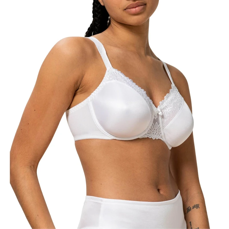 Triumph Women's Ladyform Soft W X Minimizer Bra Plain Ladyform Soft W X Bra Non-padded wired Bra, White (Weiß), 40E (Manufacturer Size: 90F)