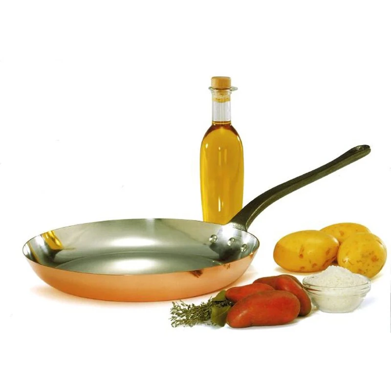 BAUMALU Frying Pans, Diameter-24Cm, Copper, Mult-Color