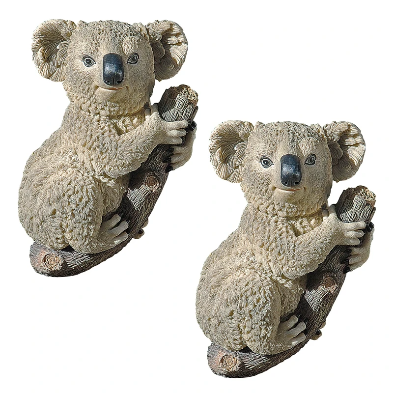 Design Toscano Kouta, the Climbing Koala Sculpture -Set of 2