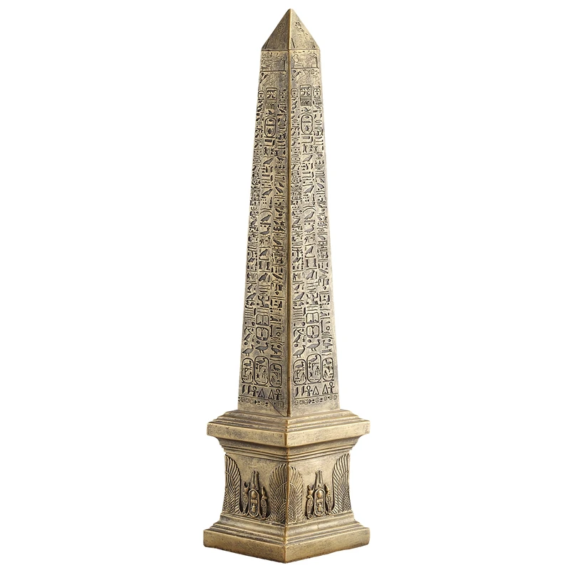 Design Toscano CL51714 Golden Obelisk of Ancient Egypt Statue, 67.5 cm, Gold
