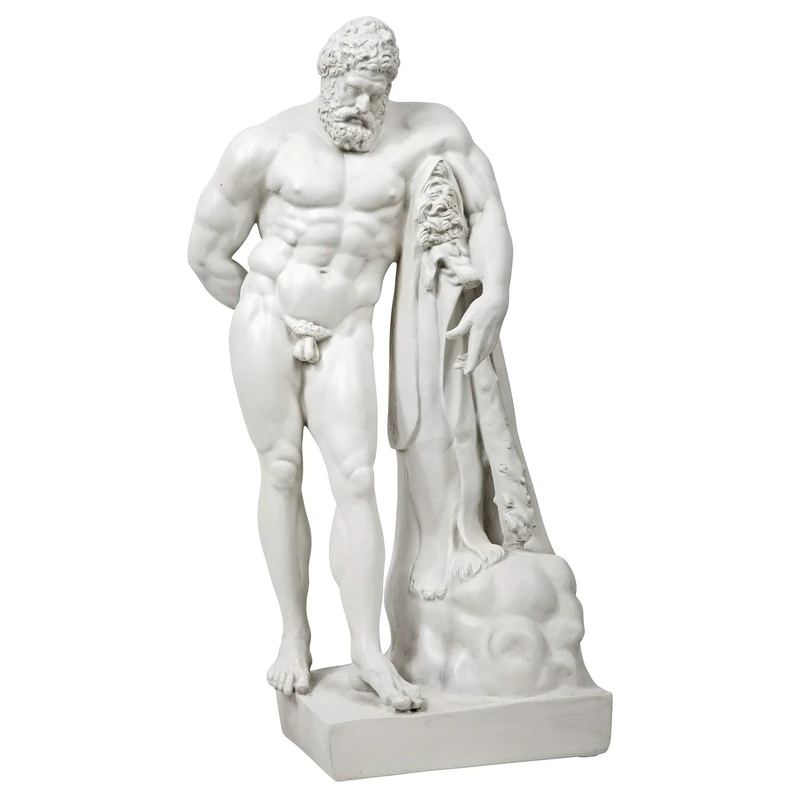 Design Toscano Farnese Hercules Roman God Garden Statue, 76 cm, Polyresin, Antique Stone