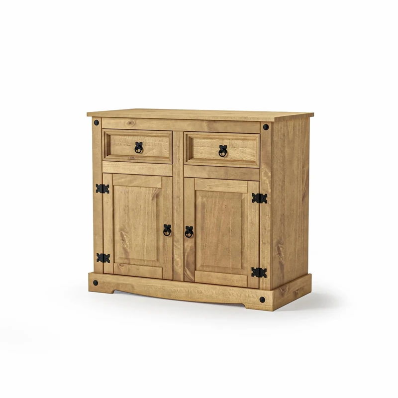 Mews Corona 2 Door 2 Drawer Small Sideboard, Mexican Pine