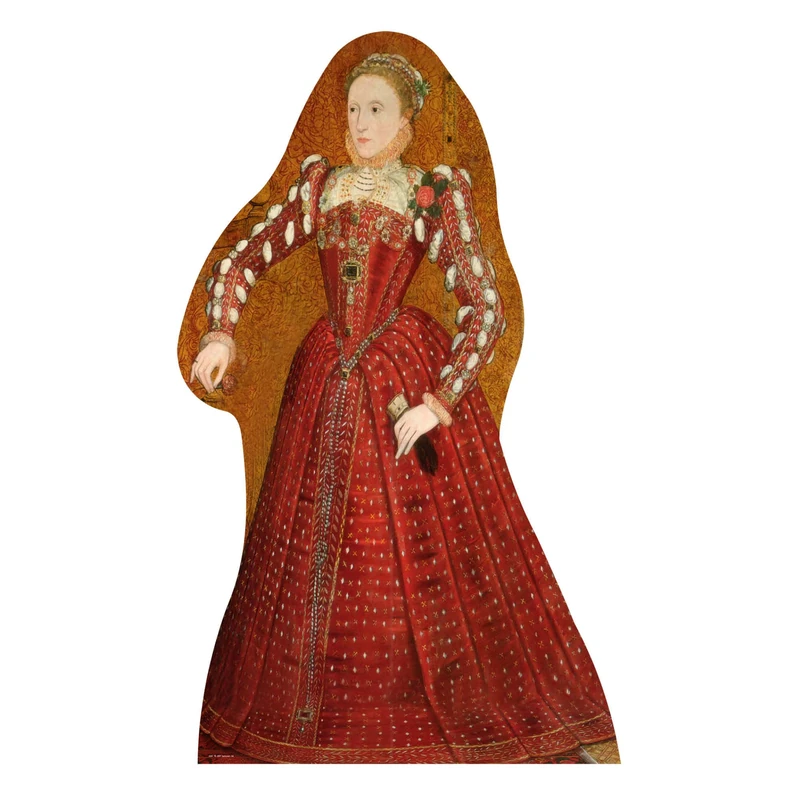 Star Cutouts Cut Out of Tudor Woman Stand-in