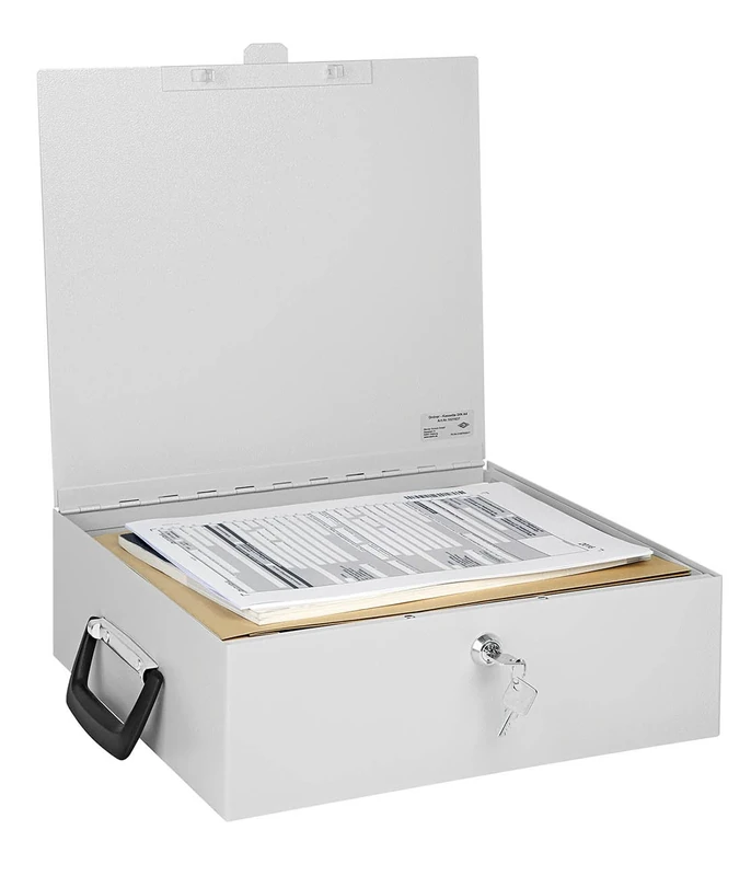 WEDO 102 1637 Document Box with Handle Size: 35.5 x 32.0 x 11.3 cm
