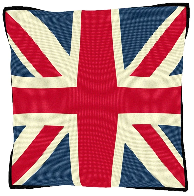 Brigantia Needlework Union Jack Tapestry Cushion Front Kit in Tent Stitch