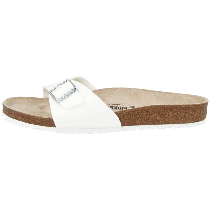 Birkenstock Classic Men's Madrid Birko-Flor Slippers, White (White), 9.5 UK