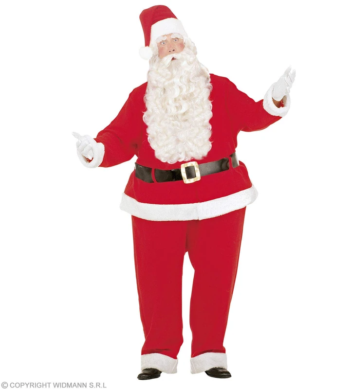W WIDMANN MILANO Mens Fat Santa Claus Costume - One Size