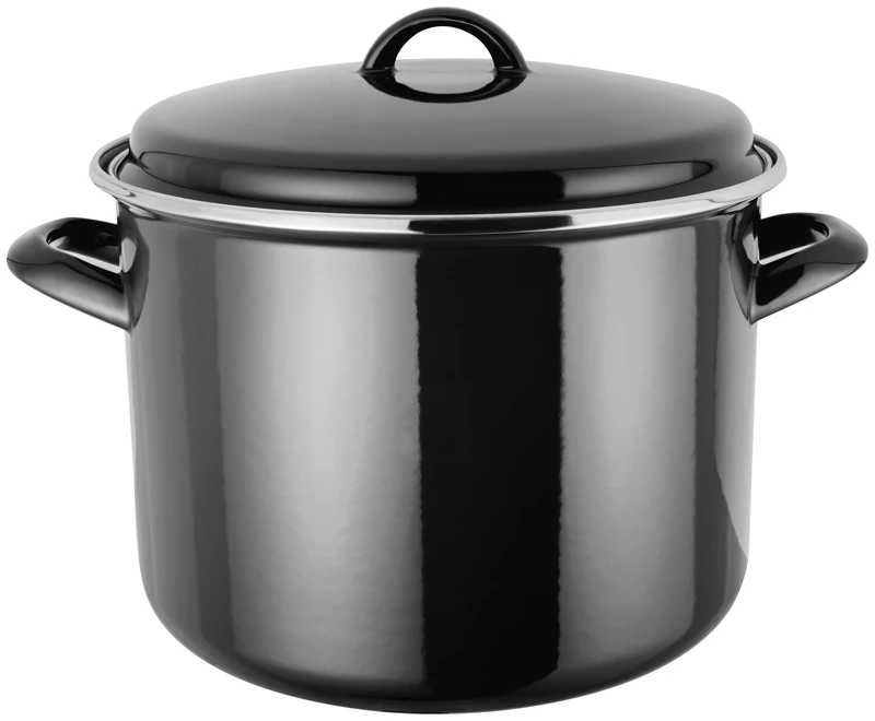 Judge Essentials Enamel, 24cm Stockpot, 7.8L, Enamel, Black - Image 1