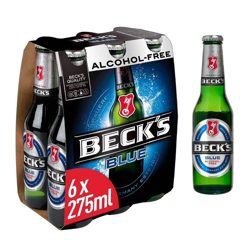 Beck's Blue Alcohol Free Beer, 6 x 275ml