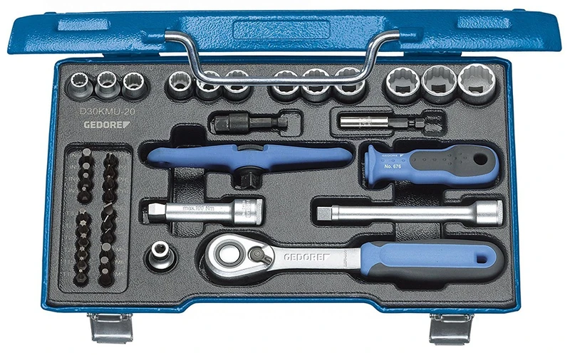 Gedore D 30 KMU-20 Socket Wrench Set 3/8 Inch Pack of 40 in-is-PH-PZ-TX-XZN