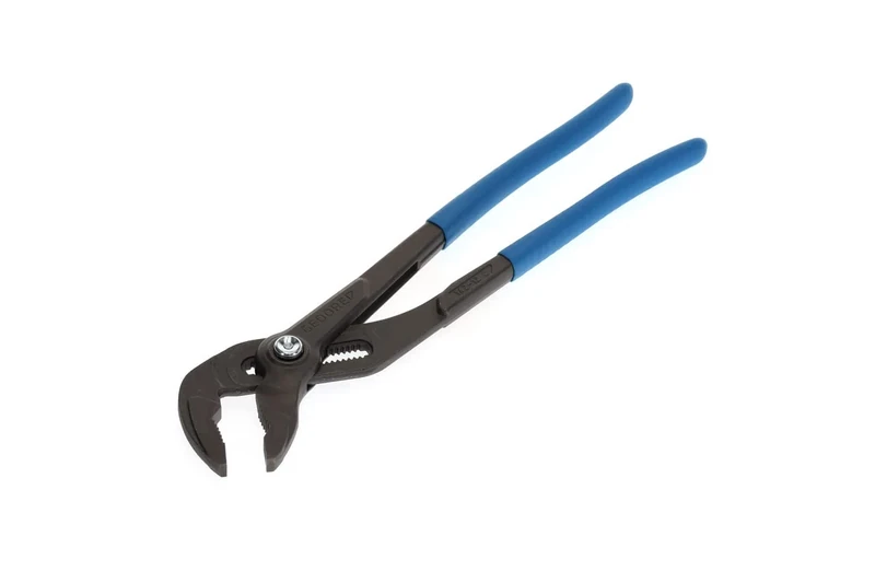 GEDORE Water pump pliers, Clamping width to 44 mm, Pushbutton width setting, Finger protection, Flat, Chrome-plated, 142 12 TL