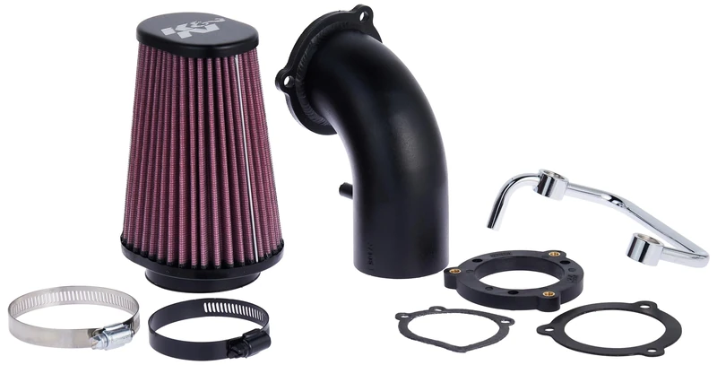 K&N 63-1126 Washable and Reusable Car Performance Intake Kit, Black
