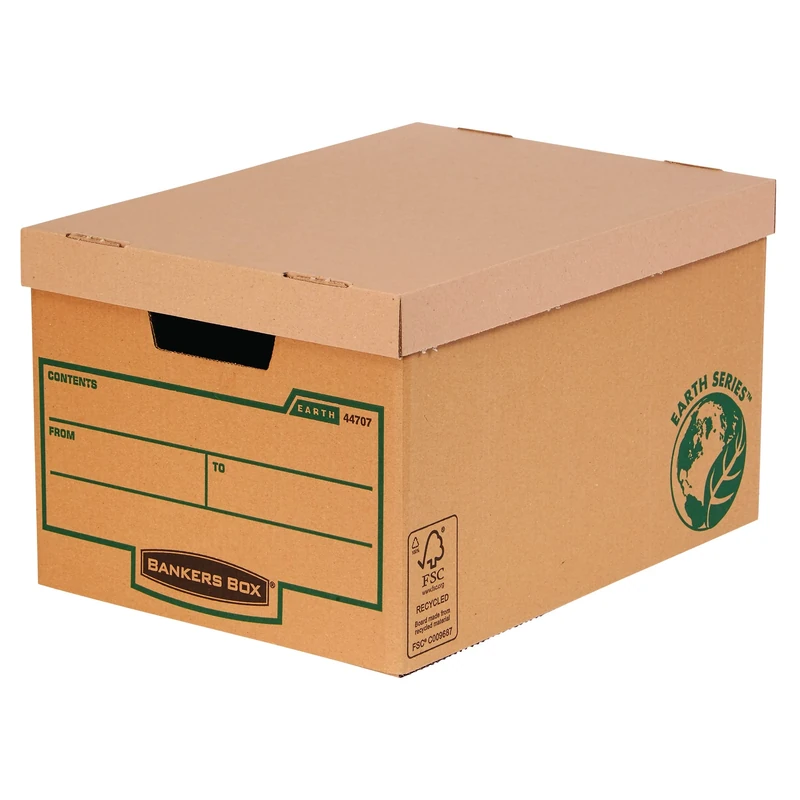 Fellowes R-Kive Earth Large Storage Box (FSC), Pack of 10