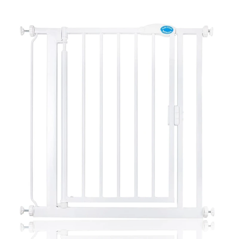 Bettacare Auto Close Stair Gate, 75cm - 82cm, White, Pressure Fit Safety Gate, Baby Gate, Safety Barrier for Doors Hallways and Spaces, Easy Installation