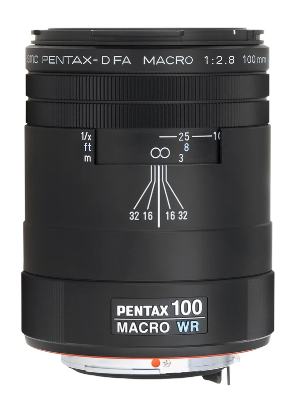 smc PENTAX-D FA MACRO 100mmF2.8 WR telephoto macro lens 1:1(1X) photography at distances up to 13cm (5.1inch) from the lens to the subject High delineation performance Weather-resistant
