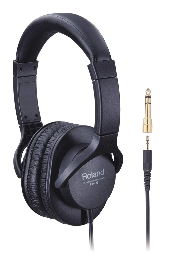 ROLAND RH-5, Over-Ear, Closed-Back Monitor Headphones Performance, For Everyday Music Making & Audio Playback, Balanced Tone, Comfortable & Lightweight, Conversion Plug Included