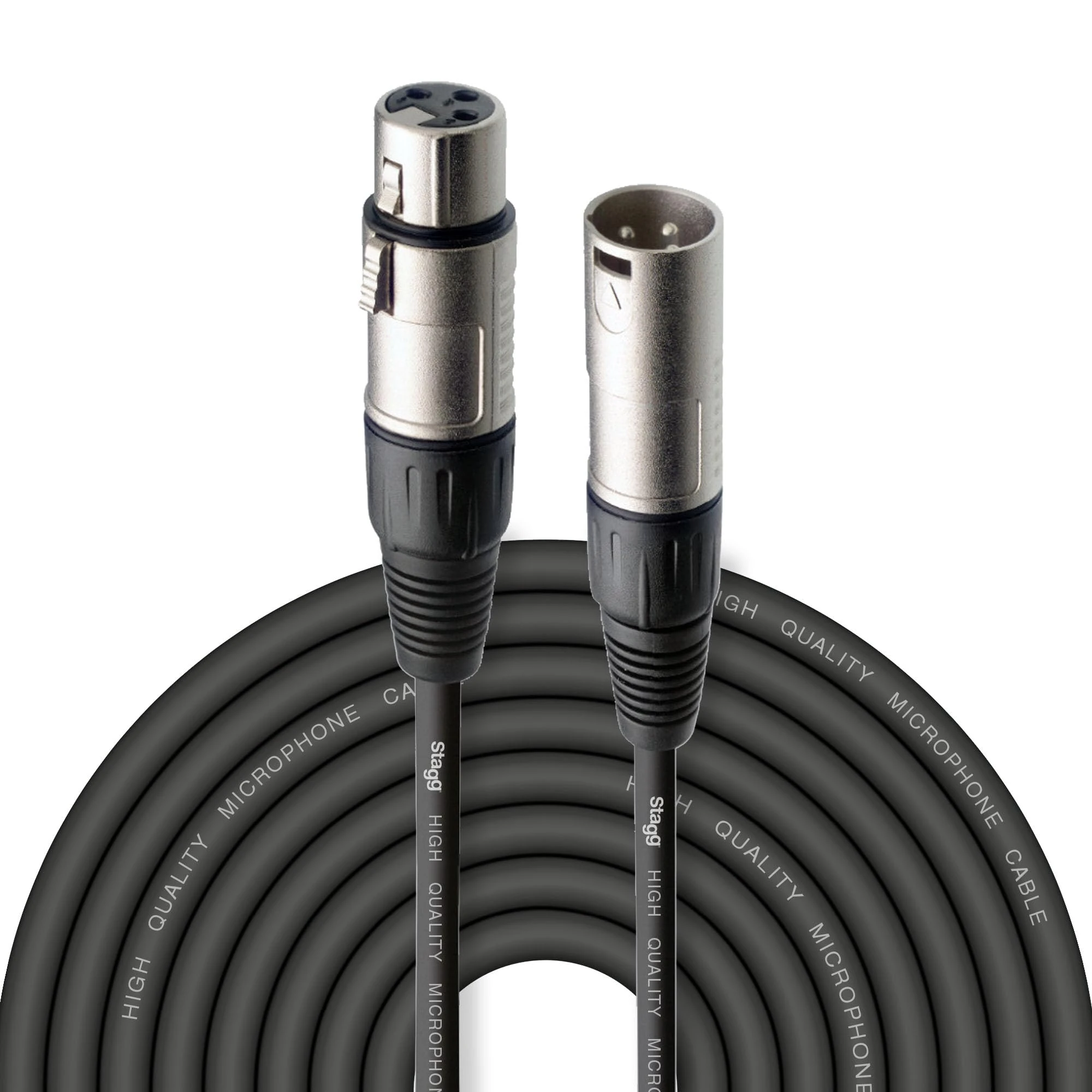 Stagg 10M / 33ft XLR to XLR Cable, 3-Pin Male to Female, Suitable for Microphone, PA System, Audio Mixer, Studio Monitors, Audio Recording