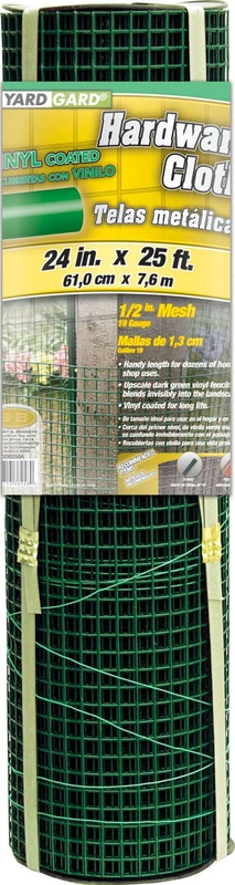 YARDGARD Gilbert & Bennett 308258B 24-Inch X 25-Foot Green 1/2-Inch Zinc Coated Mesh Garden Cloth