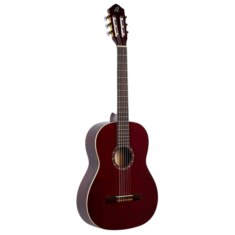 Ortega Guitars 4/4 Classical Guitar – Slim Neck – Family Series Pro – Including Gig Bag – Solid Canadian Red Cedar, Mahogany, Red (R131SN-WR)