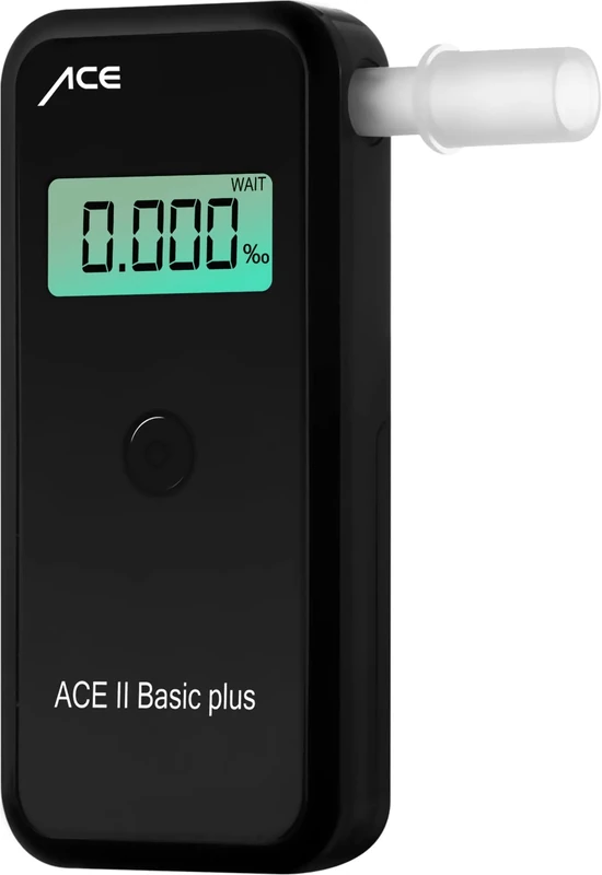 ACE II Basic Plus Alcohol Tester - 99.0% Measuring Accuracy According to TU Vienna - Police Accurate Alcohol/Per Mille Tester