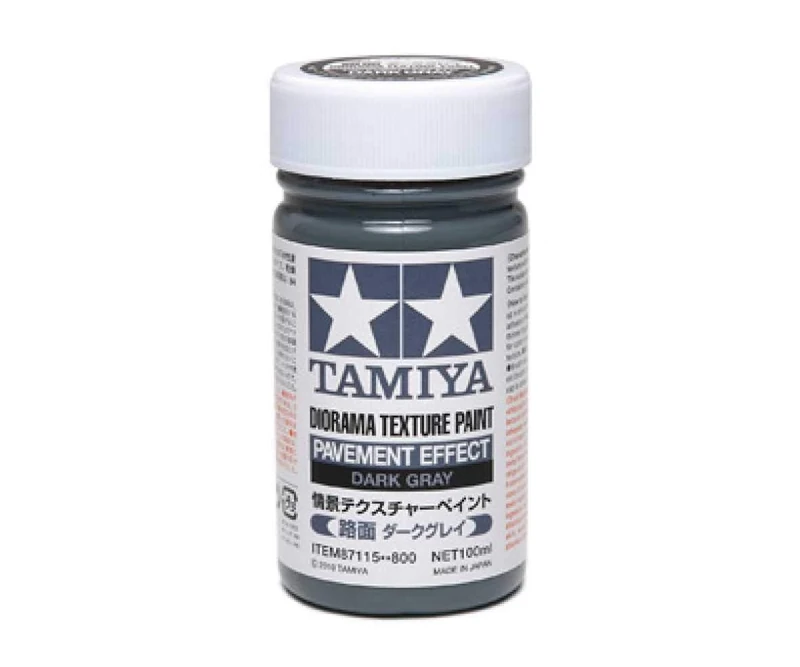 Diorama Textured Paint - Pavement Effect Dark Gray - Paint - Tamiya