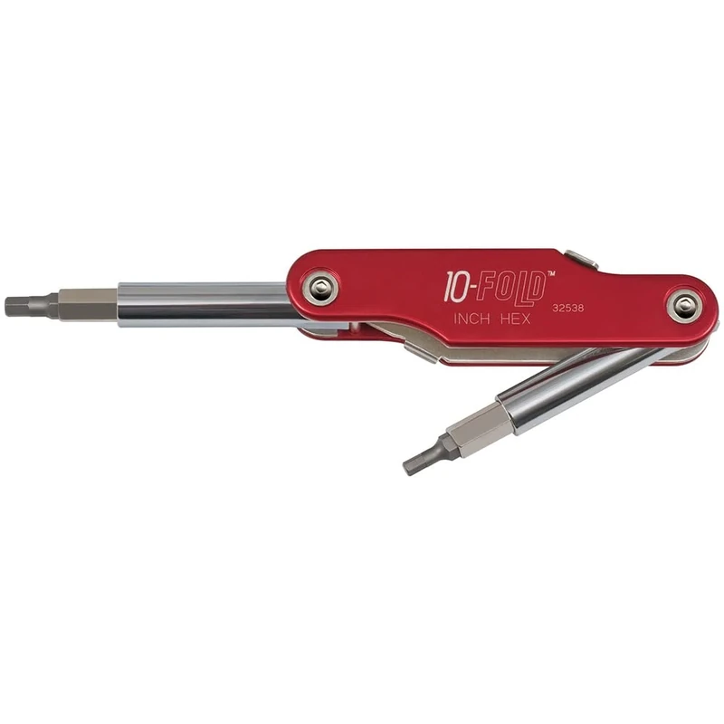 Klein Tools 32538 10-Fold Screwdriver/Nut Driver, Fractional Hex , Red