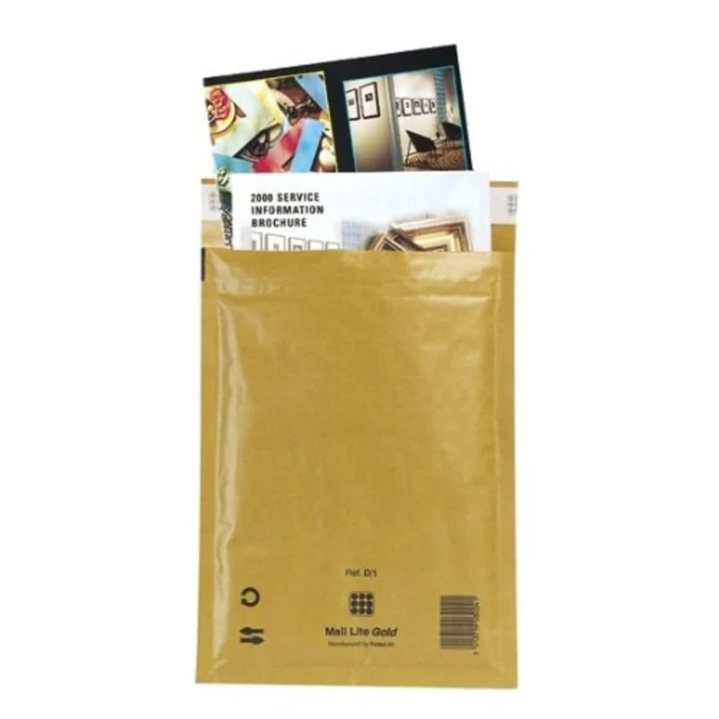 Sealair Mail-Lite Gold Padded Mailing Bags, Size J/6, Gold, 314mm X 450mm, Box of 50 (Packaging May vary) - Image 1