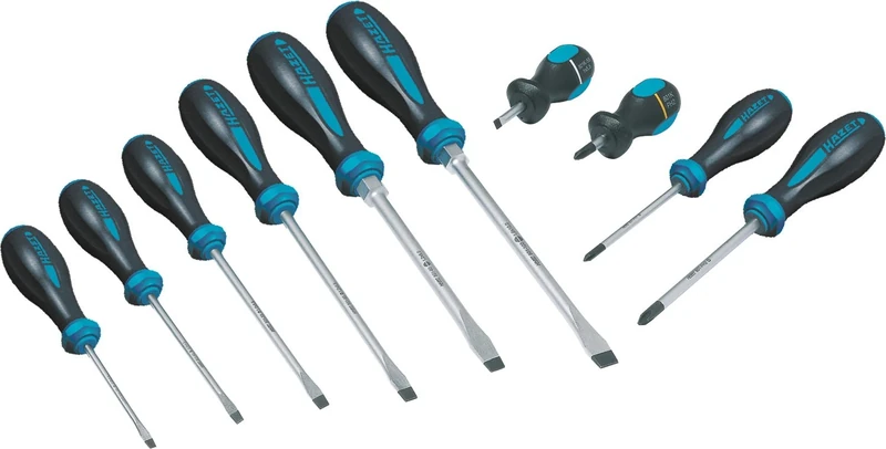 HAZET 802/10 Slot Cross Recess Profile PH HEXAnamic Screwdriver Set - Multi-Colour