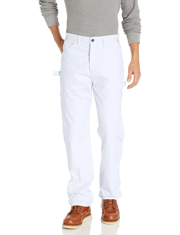Dickies Men's Double Knee Painter's Pant, White, 30W x 34L