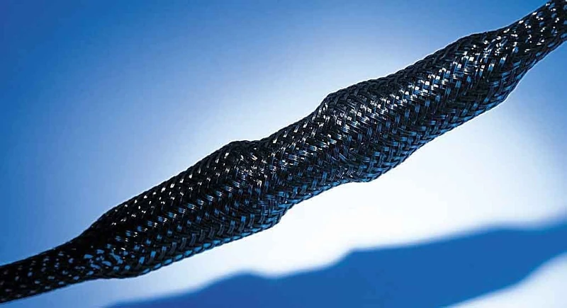 HellermannTyton Tornesch HEGP15-PET-BK-C4 170-11500 Braided Sleeve Polyester 100 m - Image 1