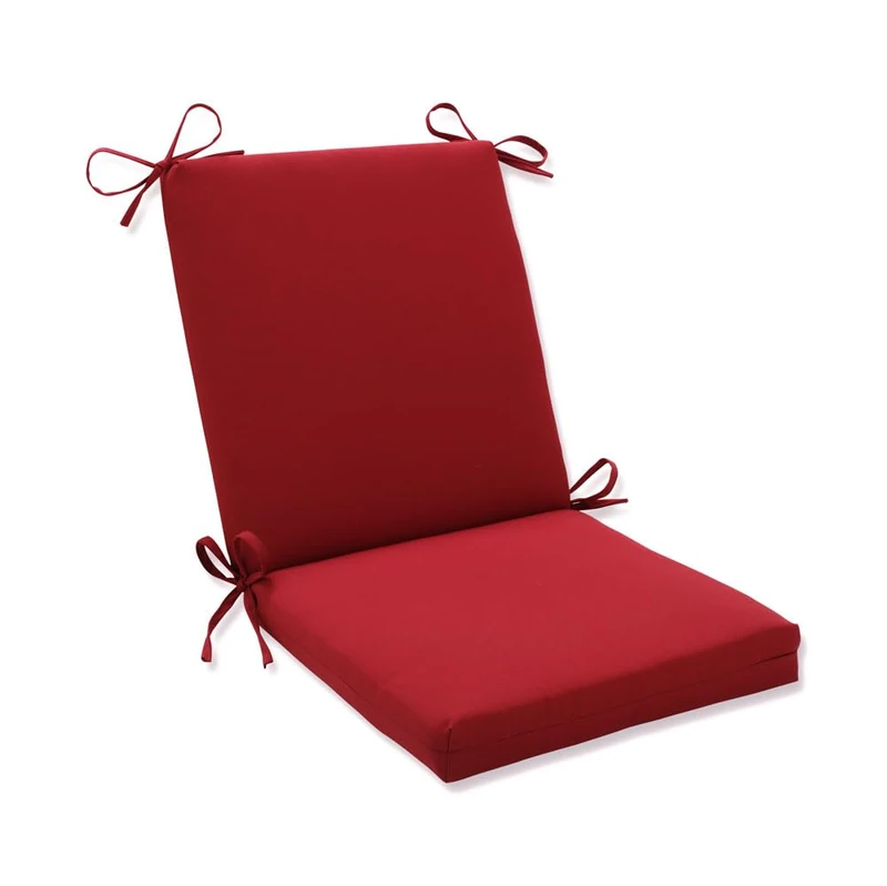 Pillow Perfect Red Pompeii Outdoor Chair Cushion - 36.5 x 18