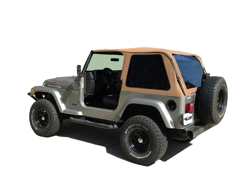 RAMPAGE PRODUCTS Rampage Frameless Trail Top | Vinyl, Spice Denim Color with Tinted Windows | 109517 | Fits 1997-2006 Jeep Wrangler TJ