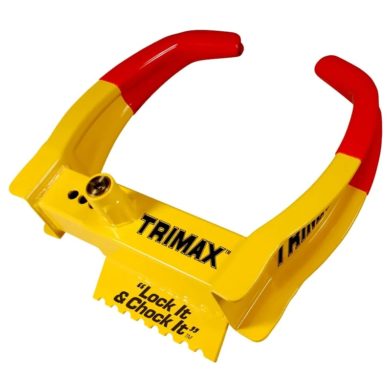 Trimax TCL65: Wheel Chock Lock, Yellow/red, 7.25in