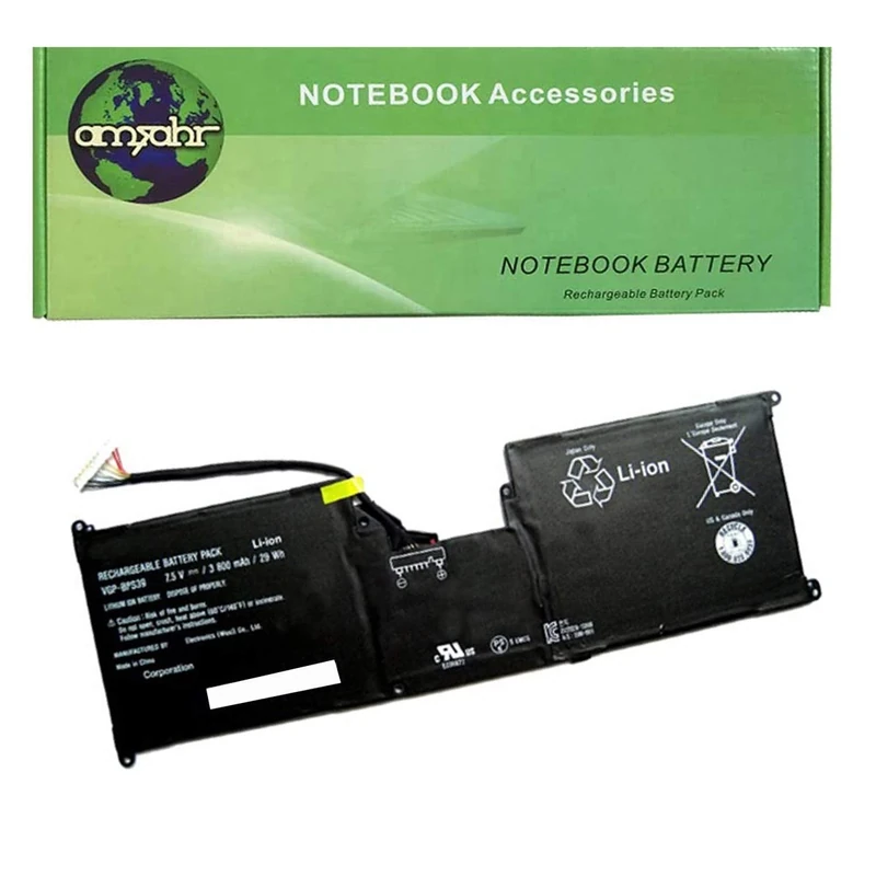 amsahr BPS39-02 Replacement Battery for Sony VGP-BPS39, SVT11213CGW, VAIO Tap 11 Tablet, SVT11227CG, SVT11219SCW, SVT11223CGW