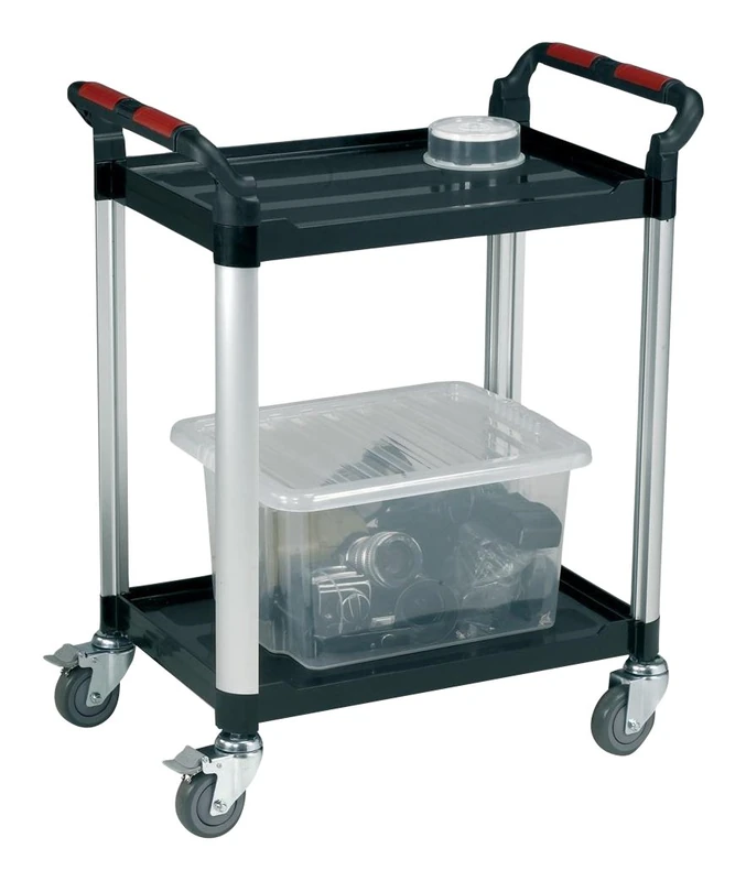 5 Star Facilities Utility Tray Trolley Standard 2 Shelf Capacity 100kg