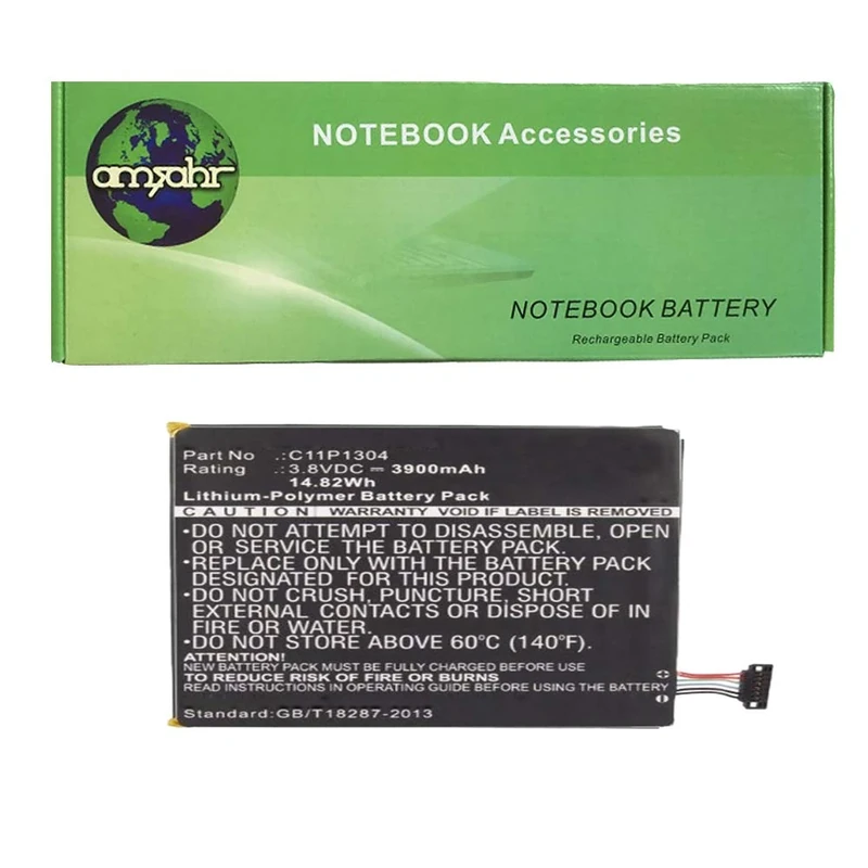 amsahr C11P1304-02 Replacement Battery for Asus C11P1304, ME137, ME173X, MeMO Pad HD7