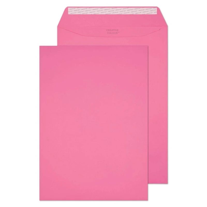 Blake Creative Colour C4 229 x 324 mm 120 gsm Peel & Seal Wallet Envelopes (402) Flamingo Pink - Pack of 250