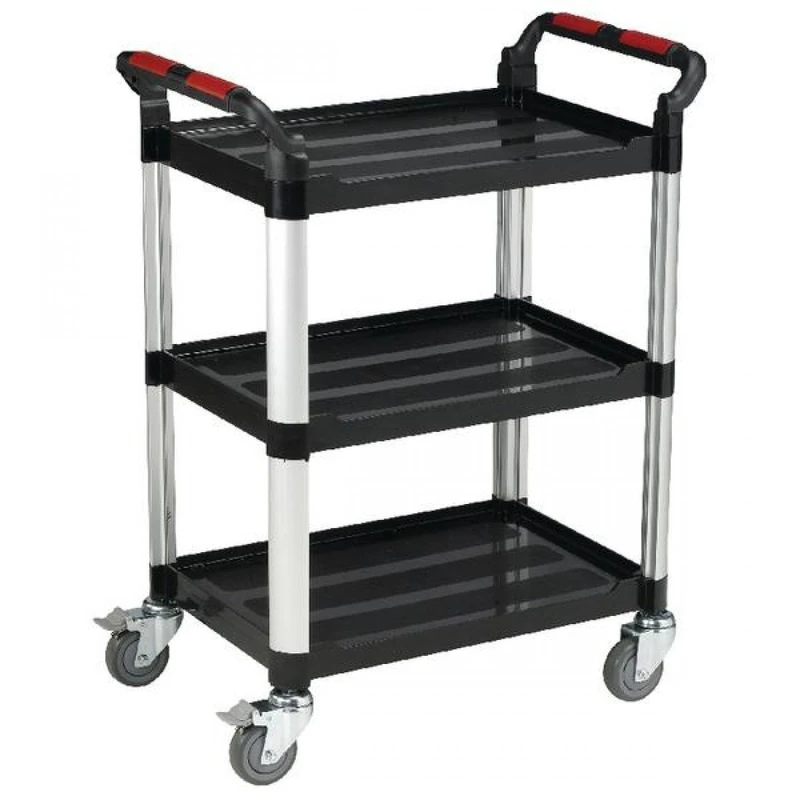 5 Star Facilities Utility Tray Trolley Standard 3 Shelf Capacity 150kg