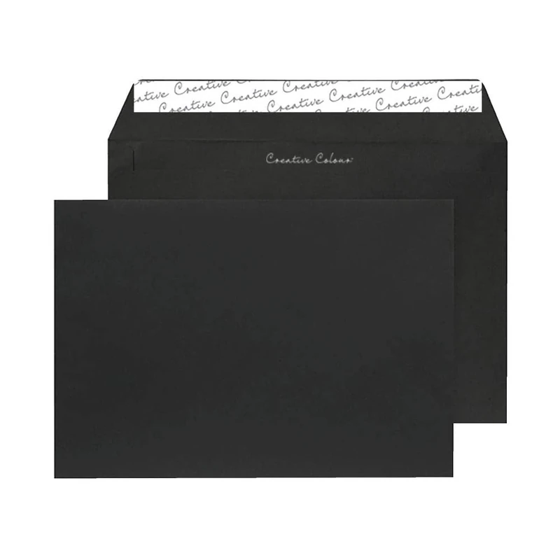 Blake C5 120gsm Peel and Seal Wallet Envelope - Black (Pack of 250) - Image 1