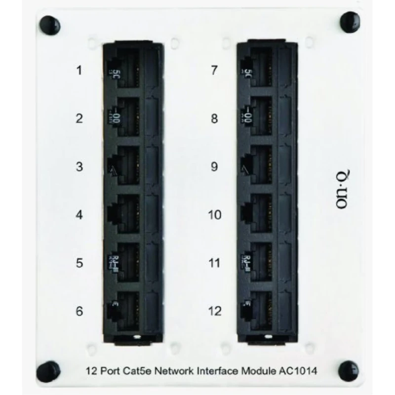 On-Q Legrand AC1014 12Port Cat 5e Network Interface Module