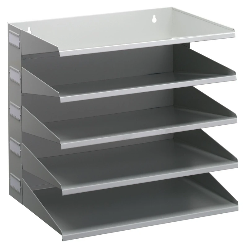 Durable 336010 Sorting Rack (with 5 Shelves), for Table or Wall, Grey