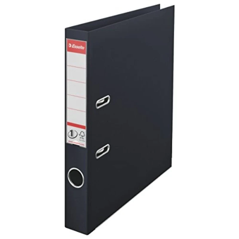Esselte 811470 No. 1 Power A4 Lever Arch File with 50 mm Spine - Black, Pack of 10